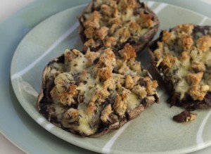 Portobello Mushrooms Stuffed with Caramelized Onions, Fresh Bread Crumbs and Manchego Cheese-287